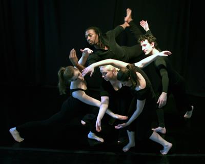 MorrisonDance company members (2013) from Left to Right: Bethany Nesta, Kevin D. Marr II, Carli Taylor Miluk, Kalindi Stockton, and Taliesin Haugh.