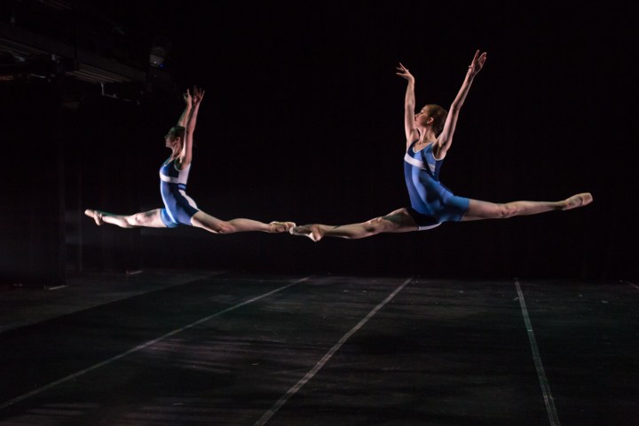 Texture Contemporary Ballet dancers Ashley Wegmann (left) and Katie Miller (right). Photo by Katie Ging.