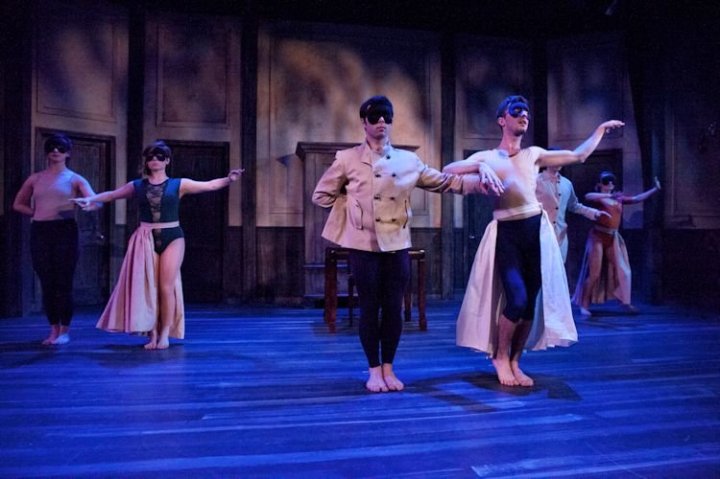 The cast in fireWALL Dance Theater's "Uproar". Photo by Heather Mull