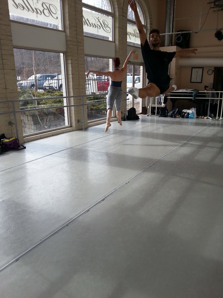 Texture's Kelsey Bartman and Alan Obuzor in rehearsal. Photo courtesy of the company.