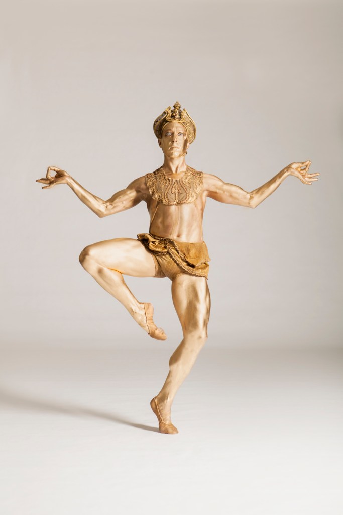 Christopher Budzynski as the Bronze Idol. Photo by Duane Rieder.