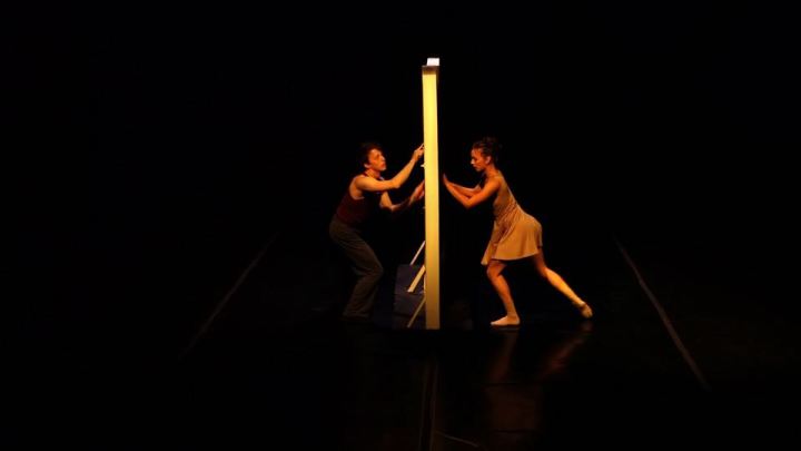 CDT's Christian Broomhall and Kerri Riccardi in Broomhall’s “A Dozen Places.” Photo by John Ray.