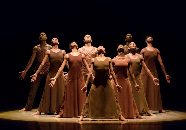 Alvin Ailey American Dance Theater in Alvin Aileys Revelations. Photo by Paul Kolnik 13